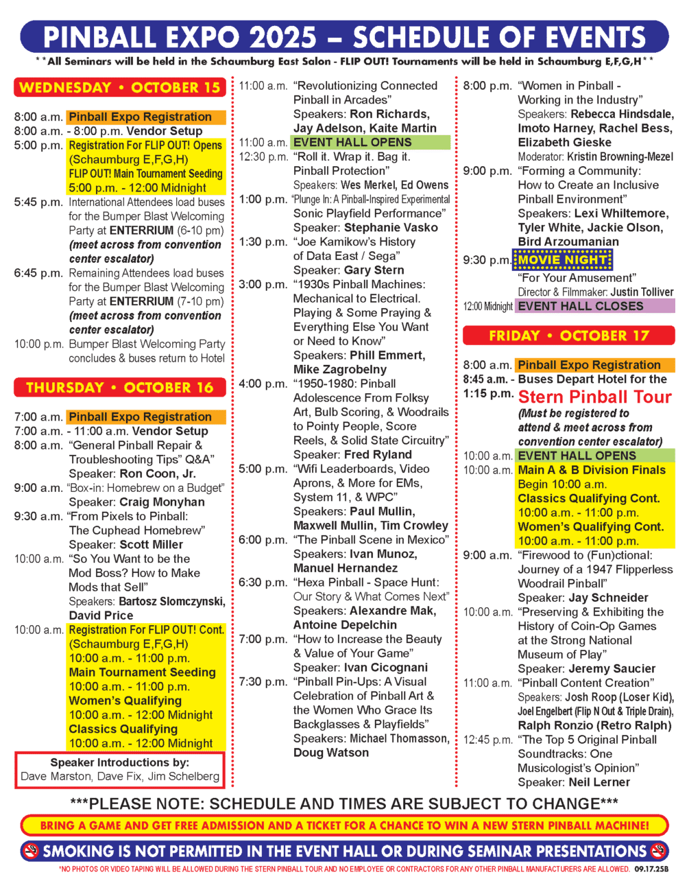 Pinball Expo 2025 Schedule (09.17.25B)_Page_1 Pinball Expo 2025 Schedule (09.17.25B)_Page_1