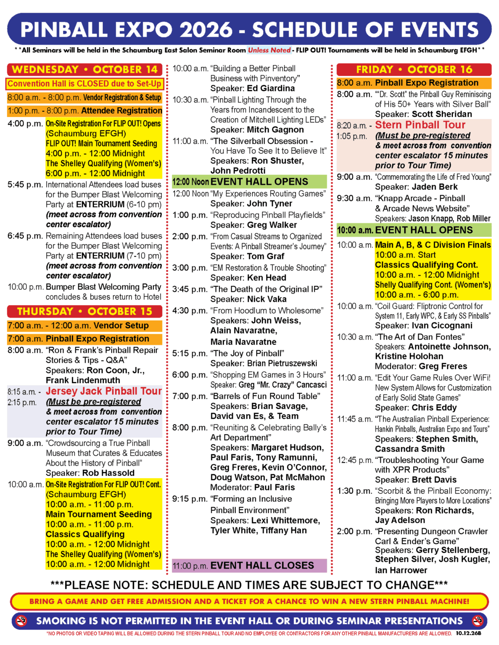 Pinball Expo 2026 Schedule (10.12.26B)_Page_1
